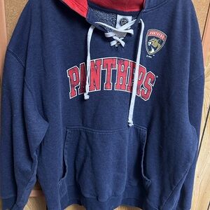 NHL Panthers Blue and Red Hoodie